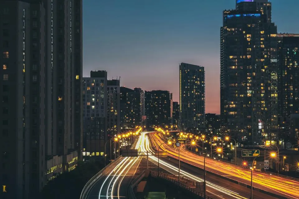 Los Angeles street at night